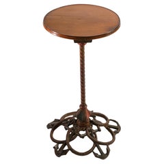 Decorative 19th Century Cast Iron Nautical Anchor & Rope Side Table