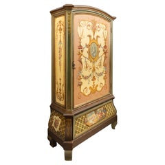 Decorative 19th Century Painted Armoire