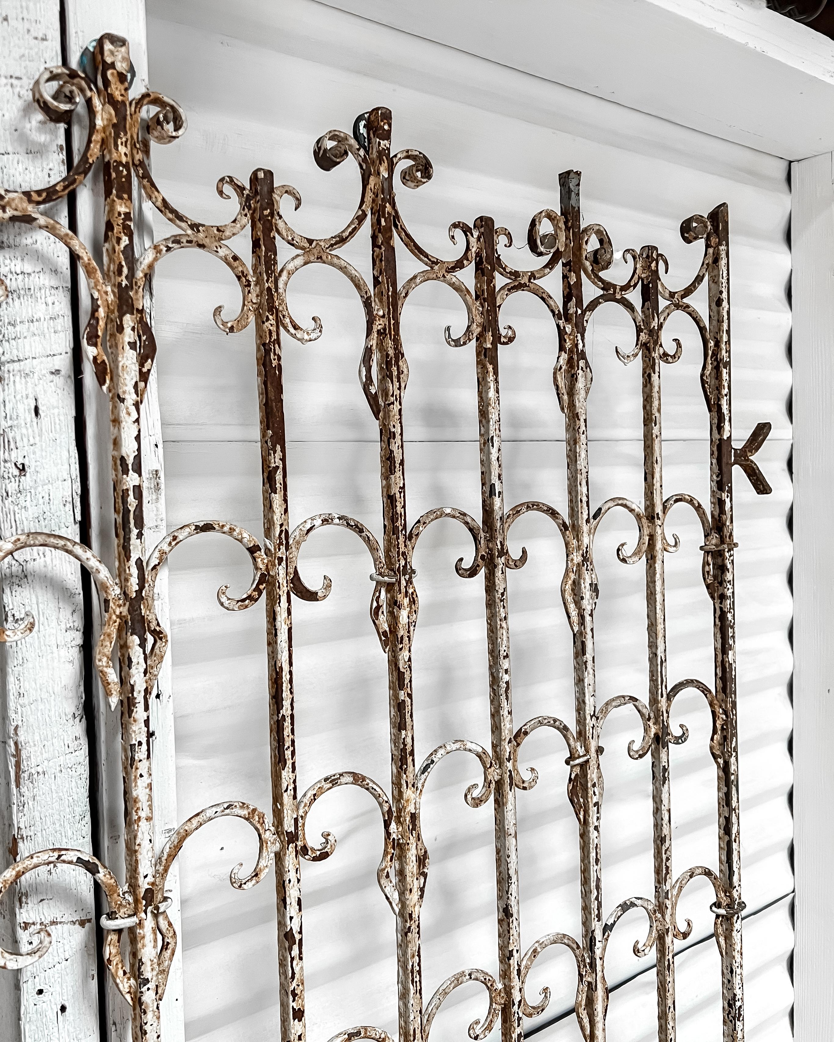 Decorative 19th Century Wrought Iron Gate Panel For Sale 14