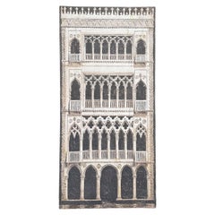 Decorative 20th Century Architectural Painting in Gouache — Venetian Palazzo