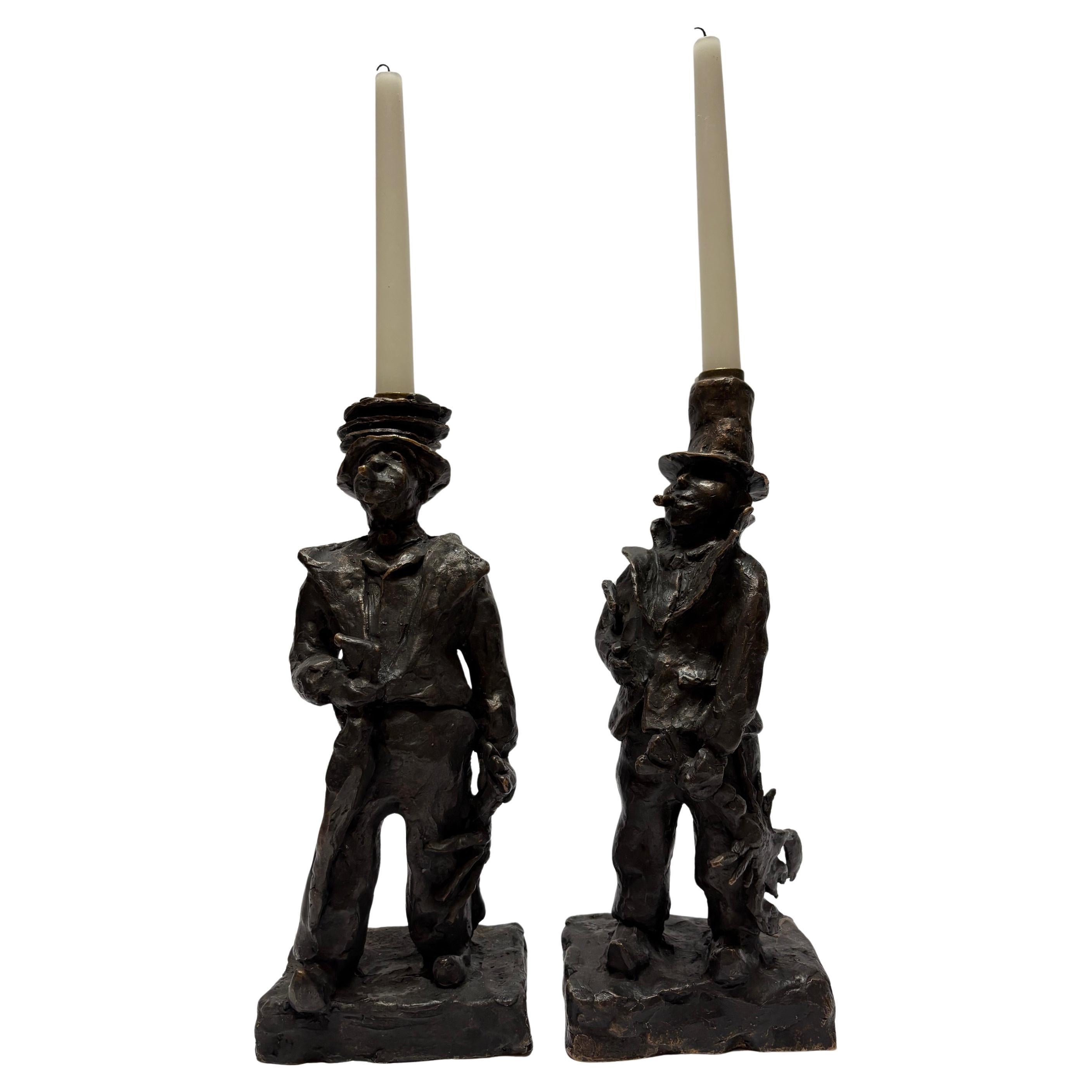 Decorative 20th Century Candlesticks signed by George Van Herwaarde For Sale