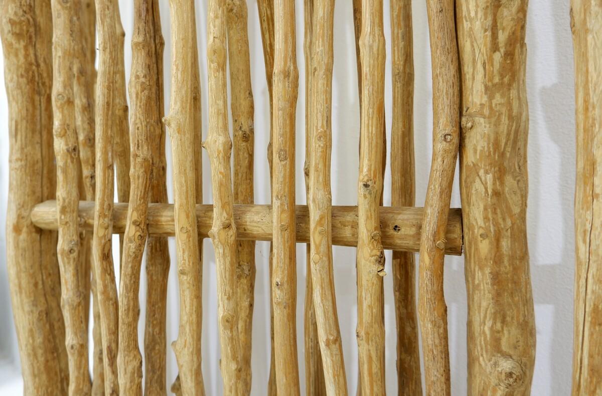 Bois Séparation de pièce décorative à 3 panneaux en branches de bois en vente