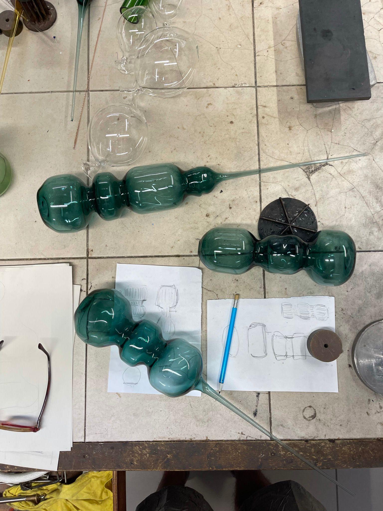 XXI secolo e contemporaneo Accessorio decorativo  Vaso unico in vetro artistico di Murano soffiato a mano 