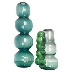 Dekoratives Accessoire  „Flow“ Vase aus mundgeblasenem Murano-Kunstglas von Spinzi, Ein-off-Druck