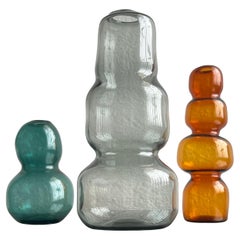 Dekoratives Accessoire  „Flow“ Vase aus mundgeblasenem Murano-Kunstglas von Spinzi, Ein-off-Druck