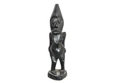Decorative African Carved Hardwood Figure, Abstract Man Tribal Sculpture