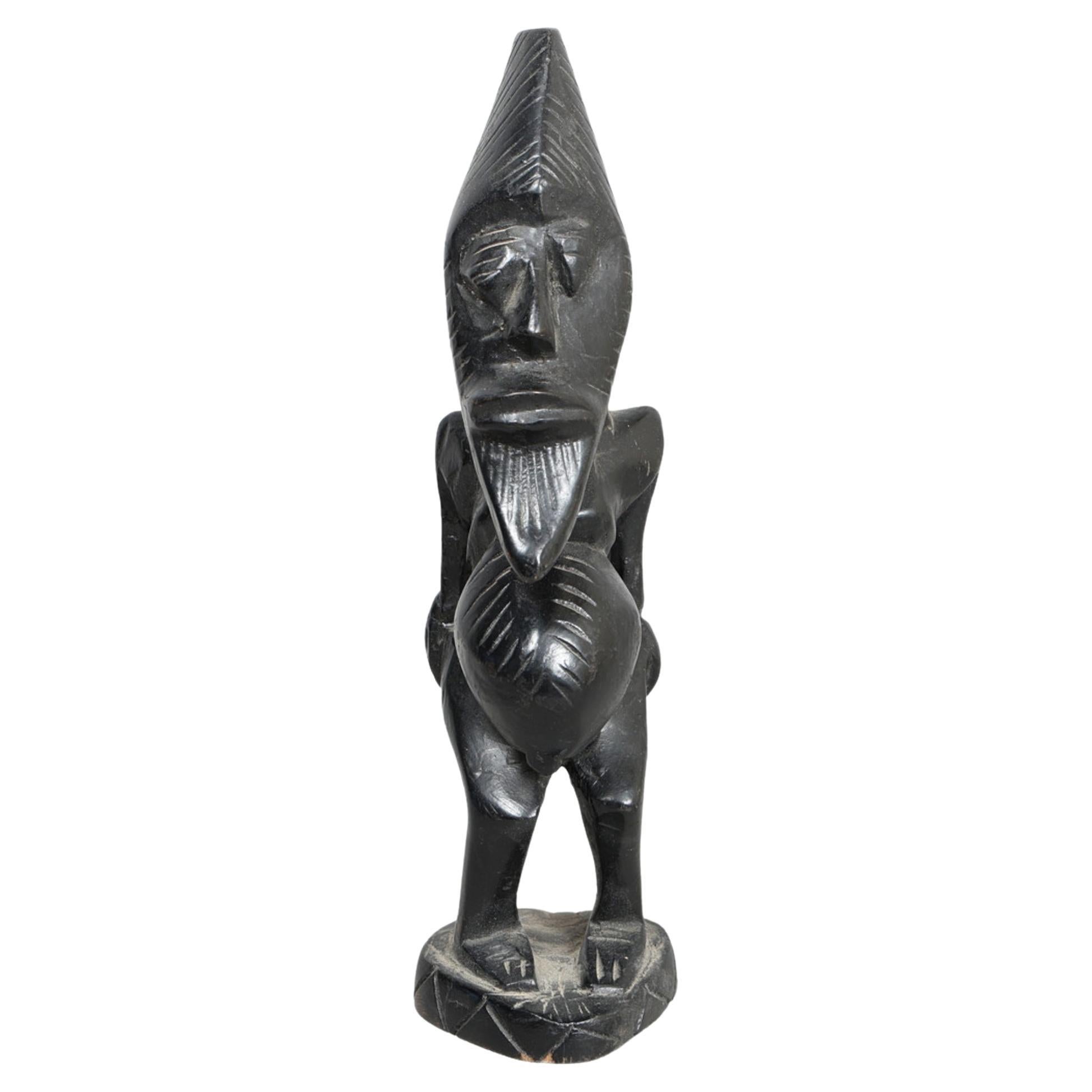 African Carved Hardwood Figure, 20th Century Tribal Sculpture, Decorative Figure