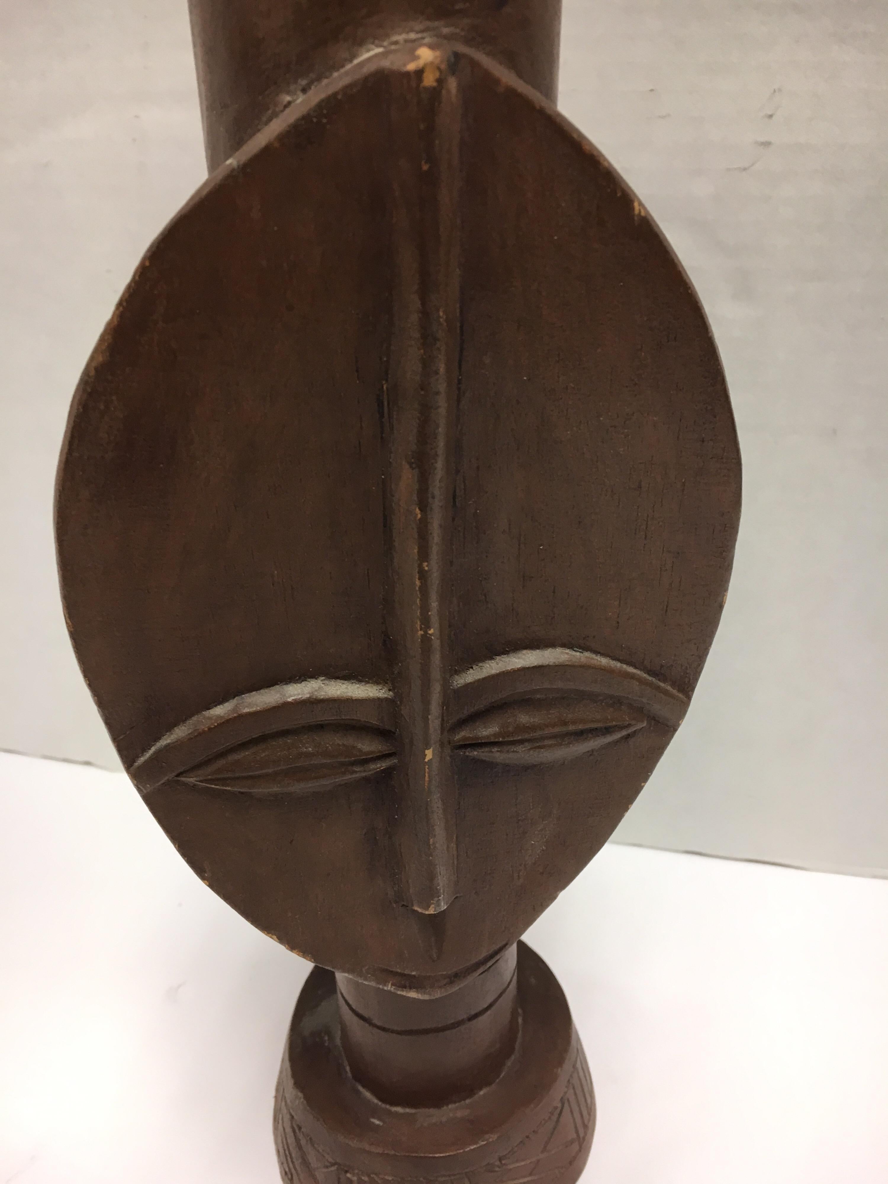Decorative African Folk Art Mid-Century Modern Tribal Sculpture Art 1