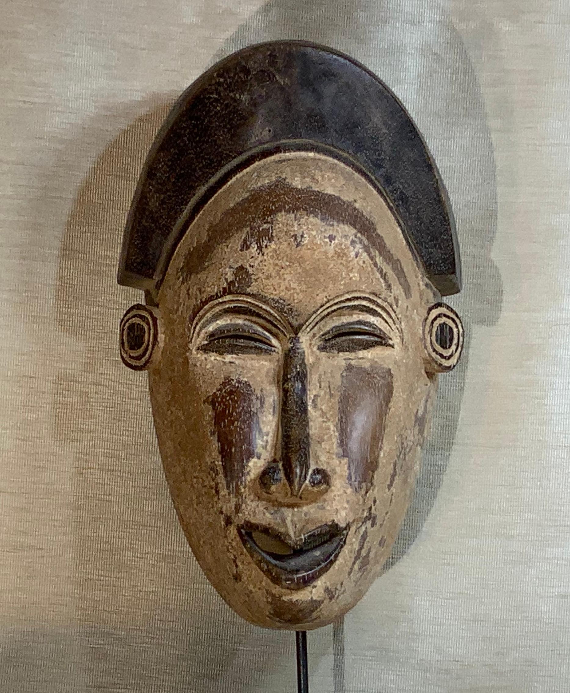 Decorative African Folk Art Midcentury Tribal Wood Mask 5