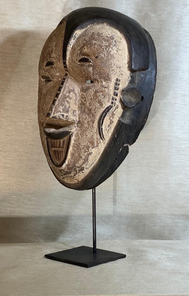 African Contemporary Folk Art Style Wood Mask