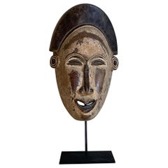 Decorative African Folk Art Midcentury Tribal Wood Mask