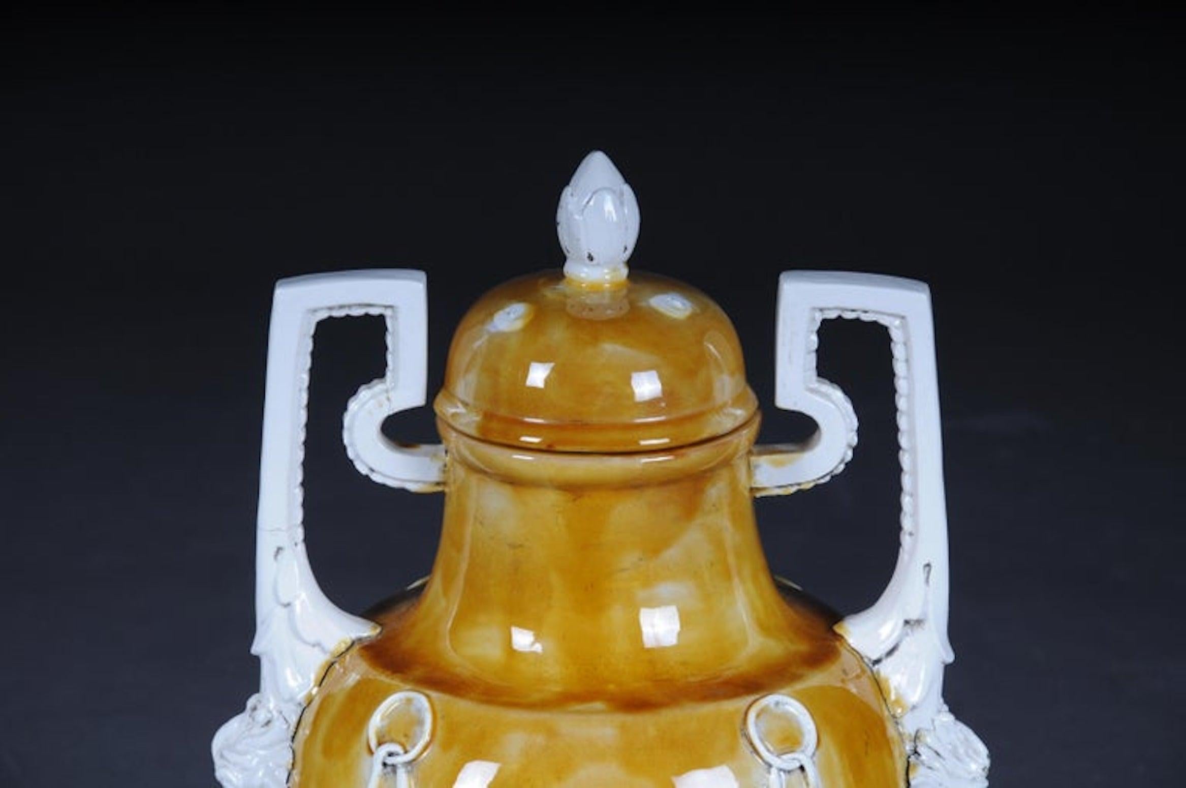 Ceramic Decorative Amphora Vase Italy Classicism For Sale
