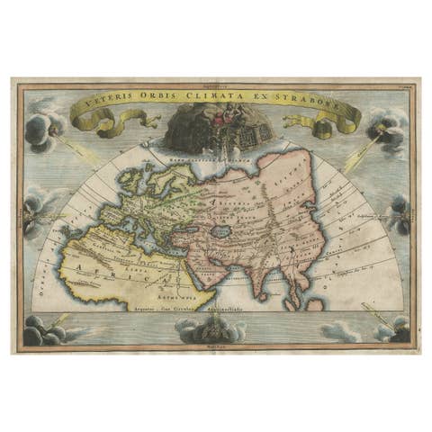 Veteris Orbis Climata – Ancient World Map after Strabo by Cellarius, 1731