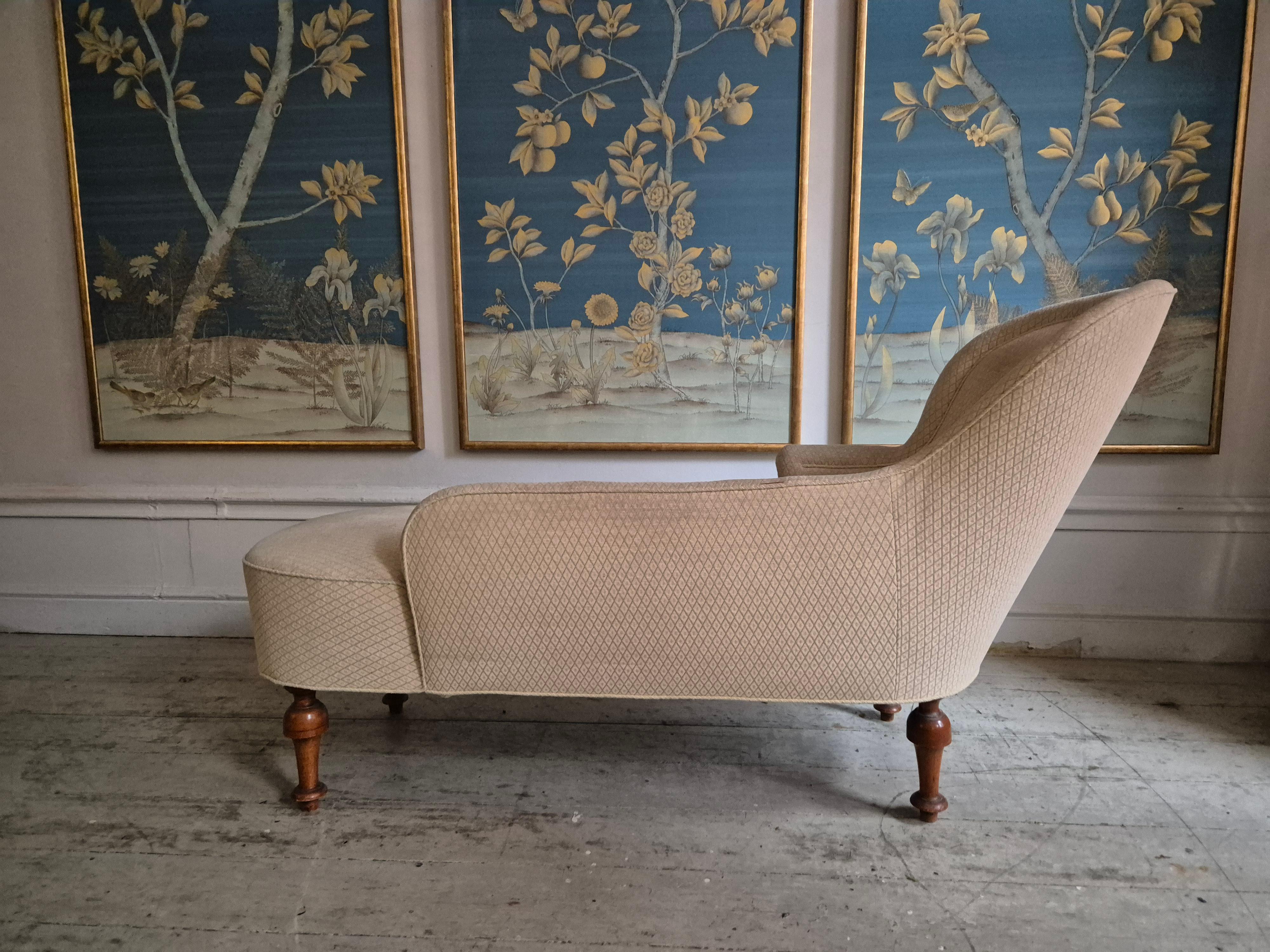 Chaise longue décorative et confortable, fin du XIXe siècle. en vente 2
