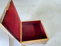 Scatola decorativa e portagioie in metallo, colore argento e oro Francia XX secolo