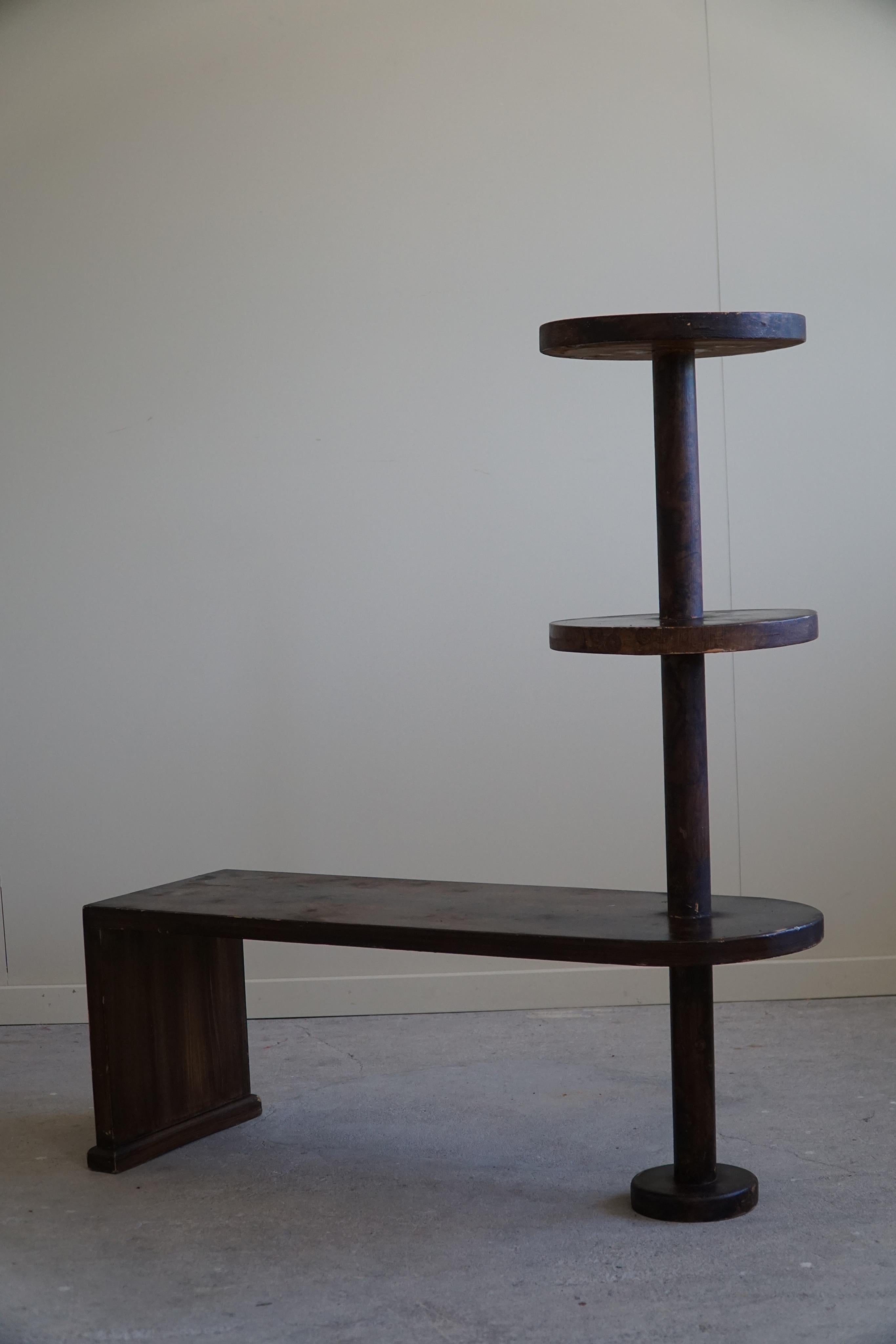 Decorative and Multifunctional Side Table / Pedestal, Danish Art Deco, 1940s For Sale 2
