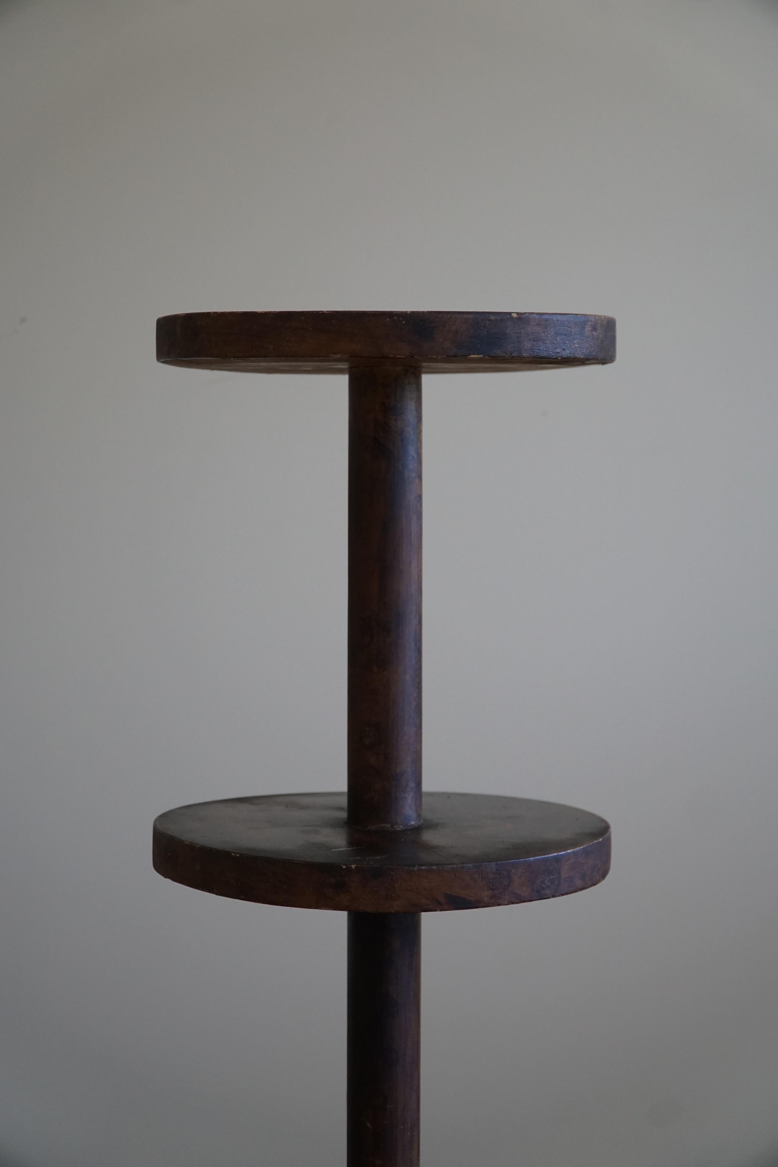 Decorative and Multifunctional Side Table / Pedestal, Danish Art Deco, 1940s For Sale 6