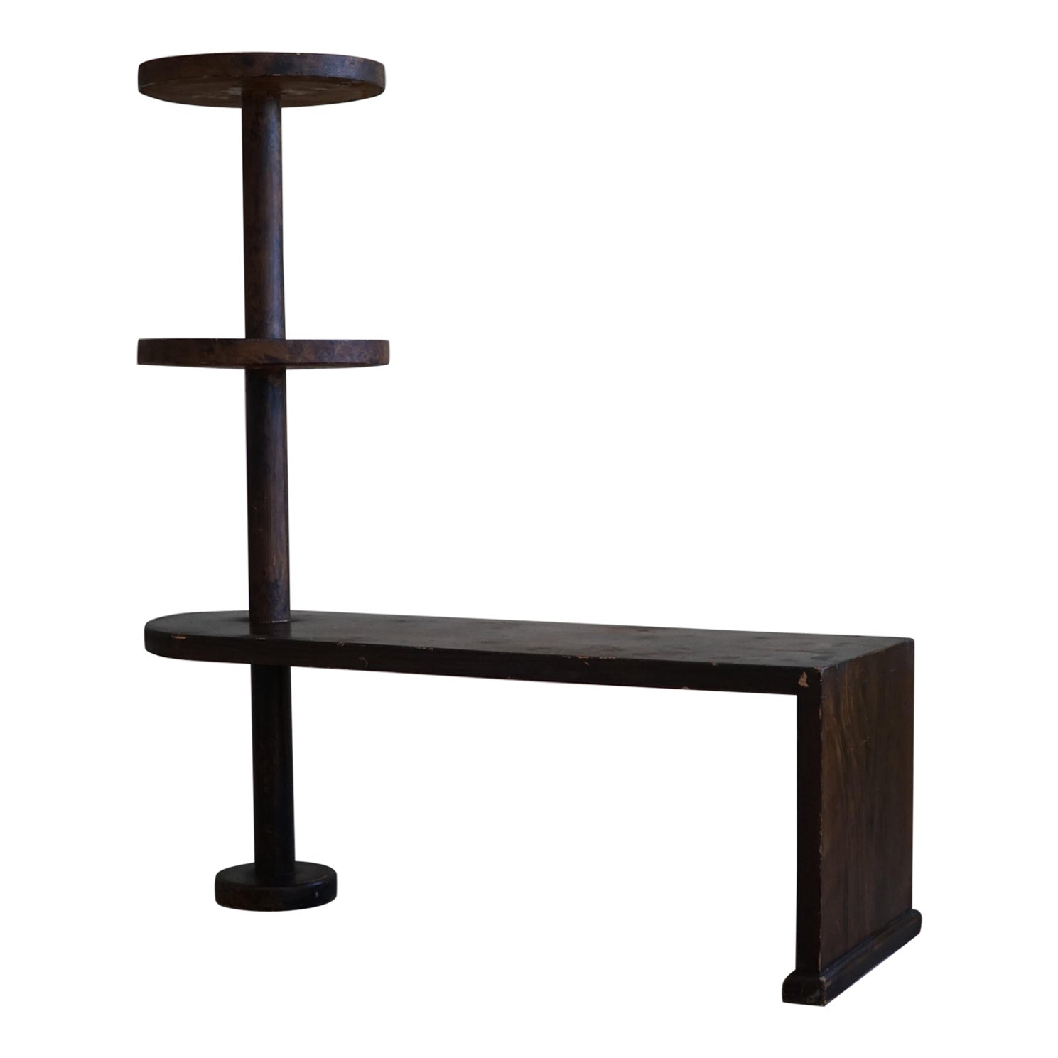Decorative and Multifunctional Side Table / Pedestal, Danish Art Deco, 1940s