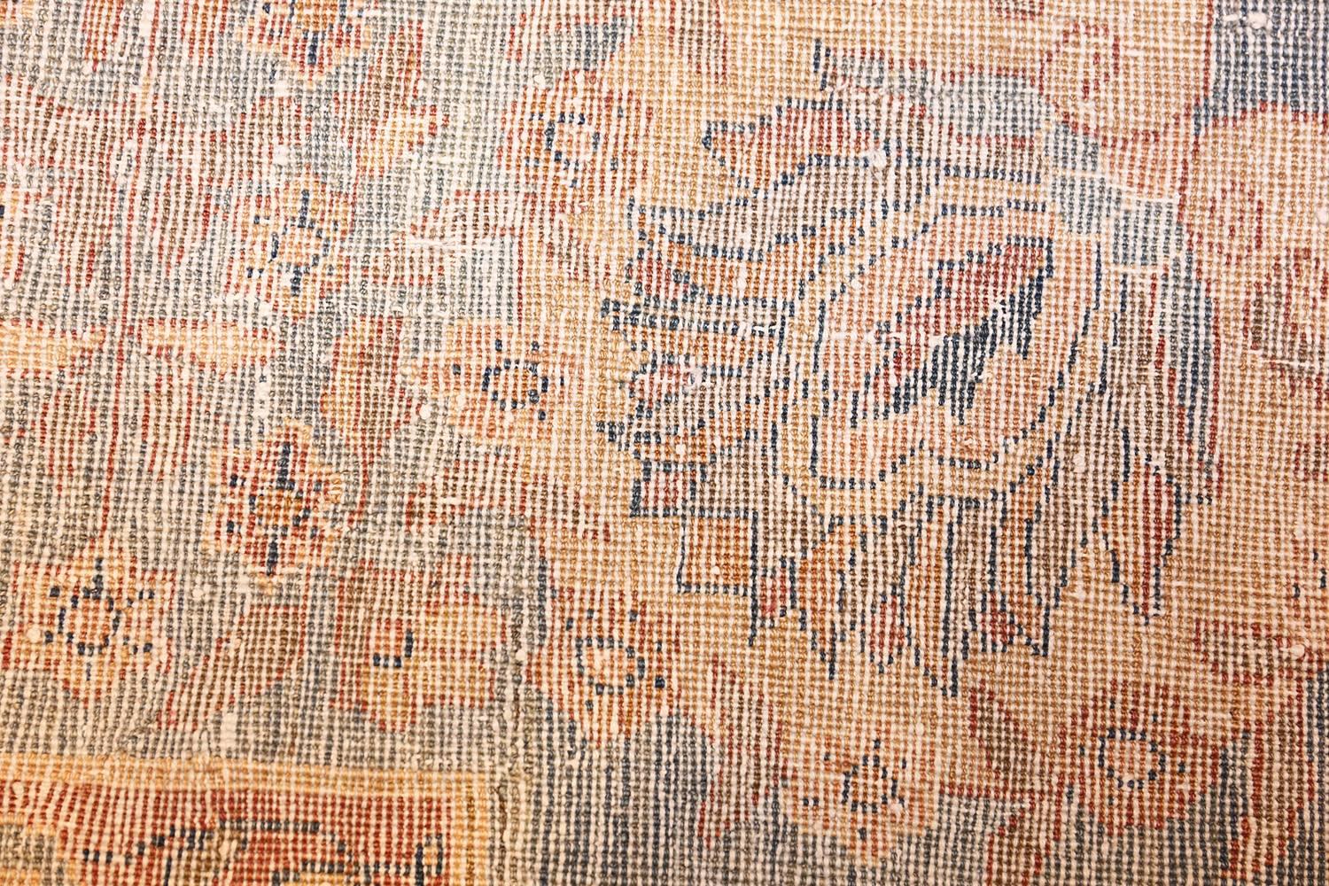 Rare Square Size Decorative Persian Antique Tabriz Rug, Country of Origin: Persia, Circa Date: 1900. Size: 14 ft x 14 ft 6 in (4.27 m x 4.42 m).