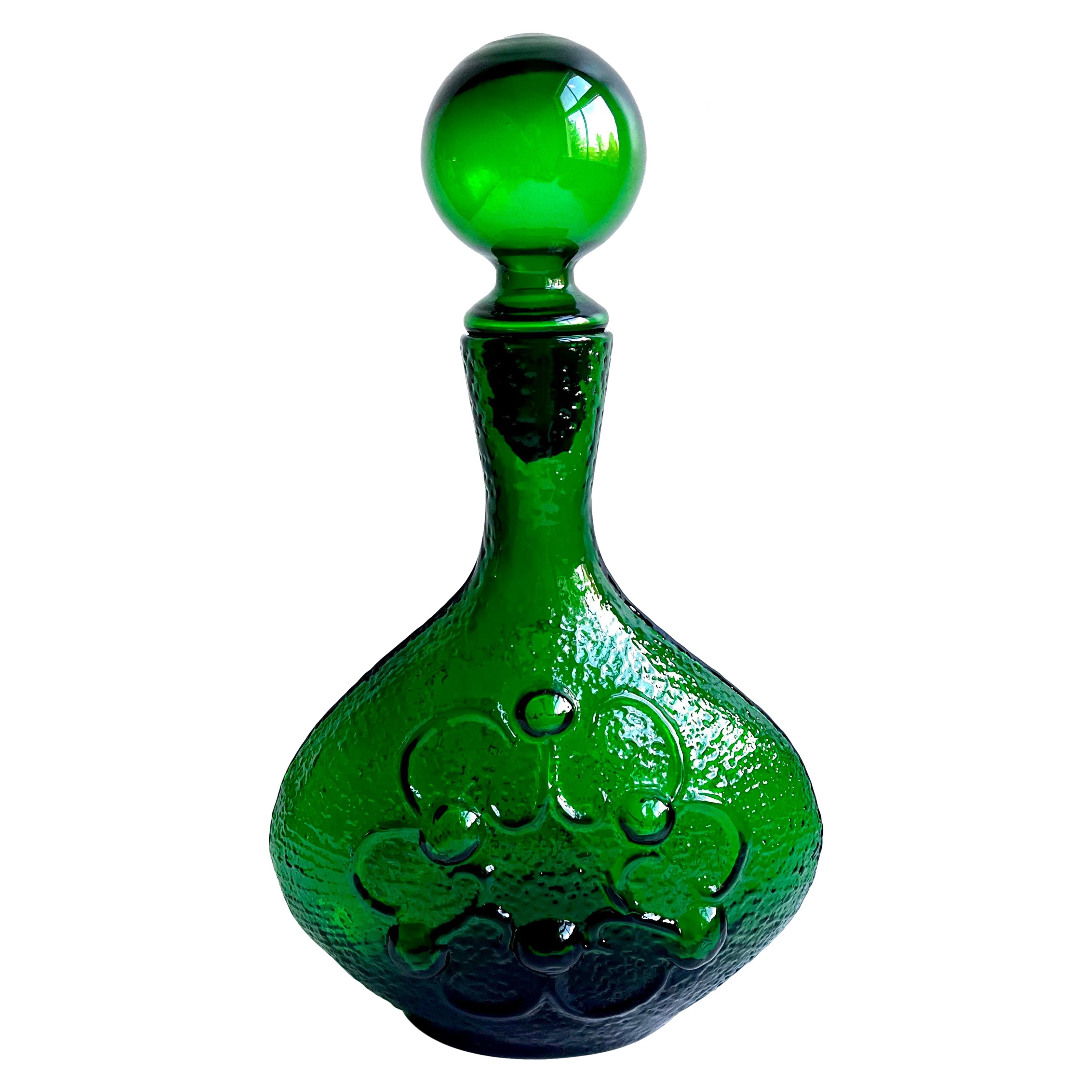 Carafe décorative en verre d
art "Antigua" par W. Husted pour Stelvia, Italie, années 1960 en vente