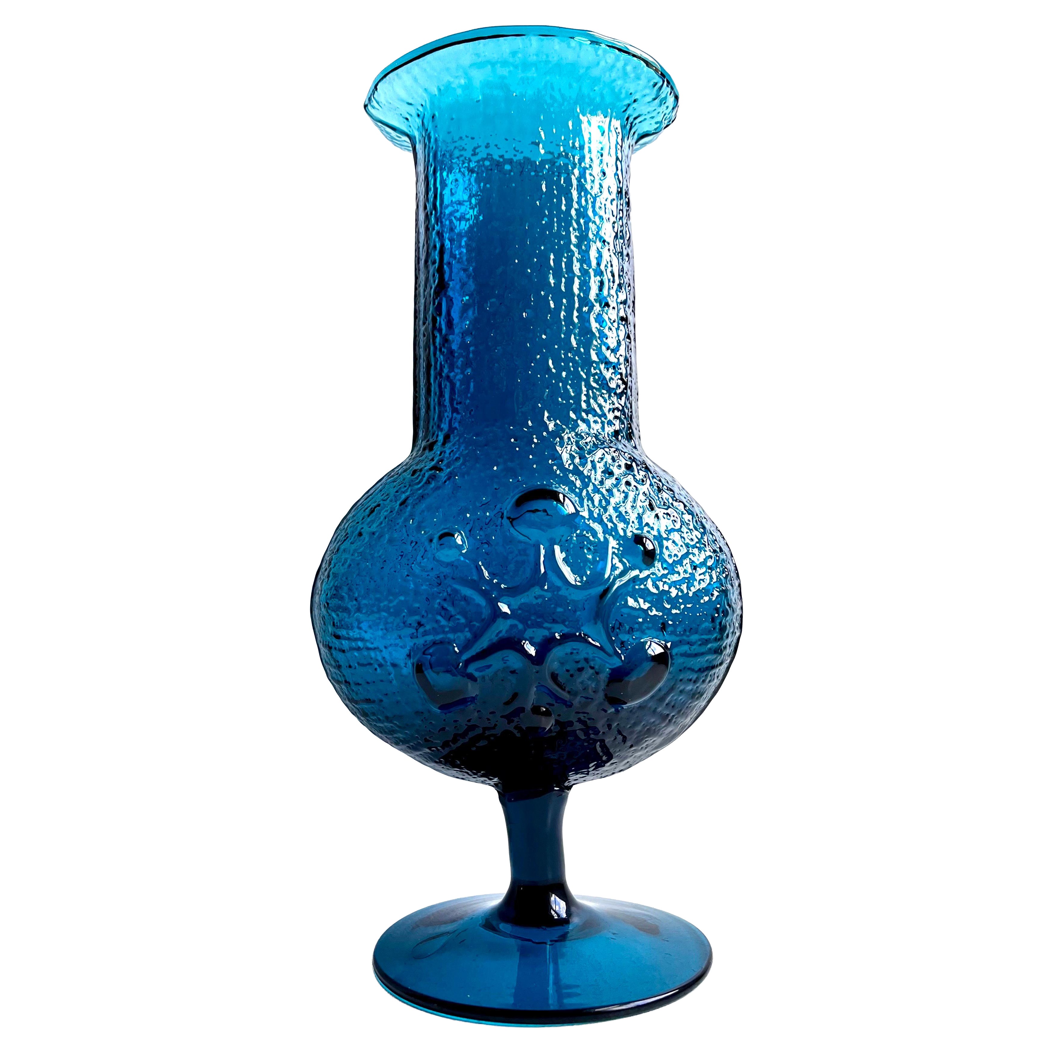 Jarrón decorativo de vidrio artístico "Antigua" de W. Husted para Stelvia , Italia, años 60 en venta