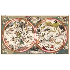 Mappa celeste antica decorativa - Zodiac, Stars & Hemel Globe, 1720