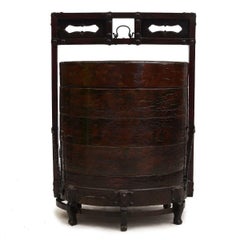 Caja apilable decorativa china antigua, provincia de Shanxi