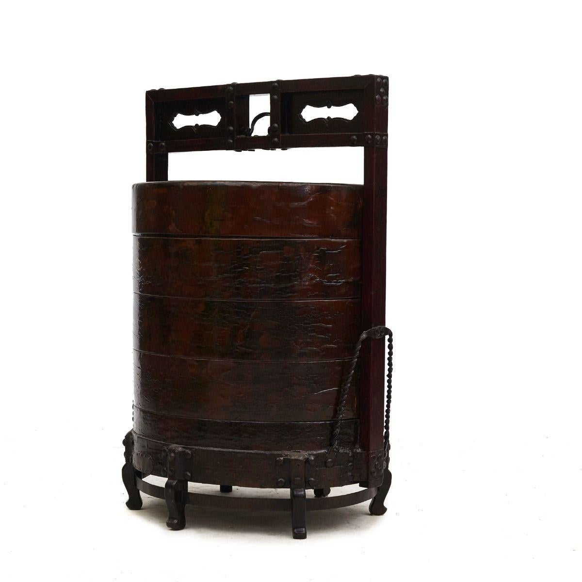 Caja apilable decorativa china antigua, provincia de Shanxi Qing en venta