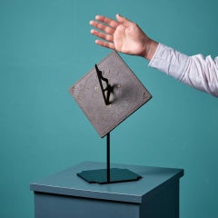 Decorative Antique English Slate Sundial on Stand c.1842