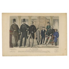 Imprimé de mode décoratif ancien, 1878