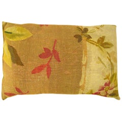 Decorative Antique French Aubusson Carpet Pillows