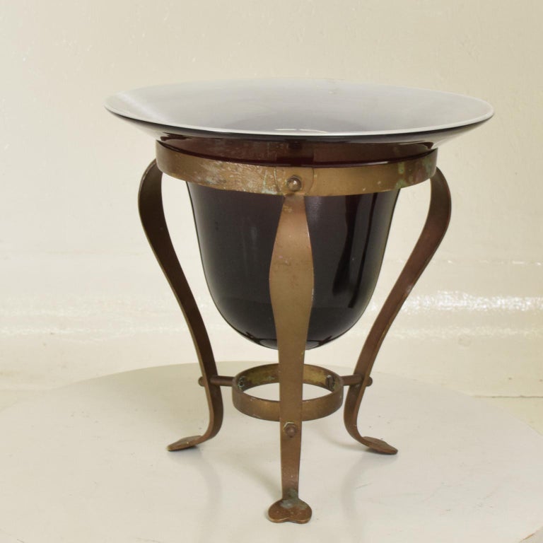 Decorative Antique Hand Fruit Bowl In Solid Brass And Blown Glass For At 1stdibs - Decorative Glass Bowls For Coffee Table Decorative Antique Hand Fruit Bowl In Solid Brass And Blown Glass For At 1stdibs - Decorative Glass Bowls For Coffee Table