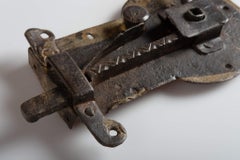 Decorative Antique Iron Lock with Handle, Italy, circa 1600