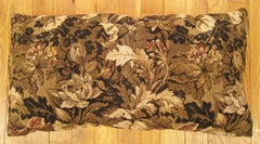 Decorative Antique Jacquard Tapestry Pillow with a Garden Design Allover