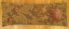 Decorative Antique Jacquard Tapestry Pillow with Floral Elements Allover