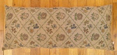 Decorative Antique Jacquard Tapestry Pillow with Floral Elements Allover