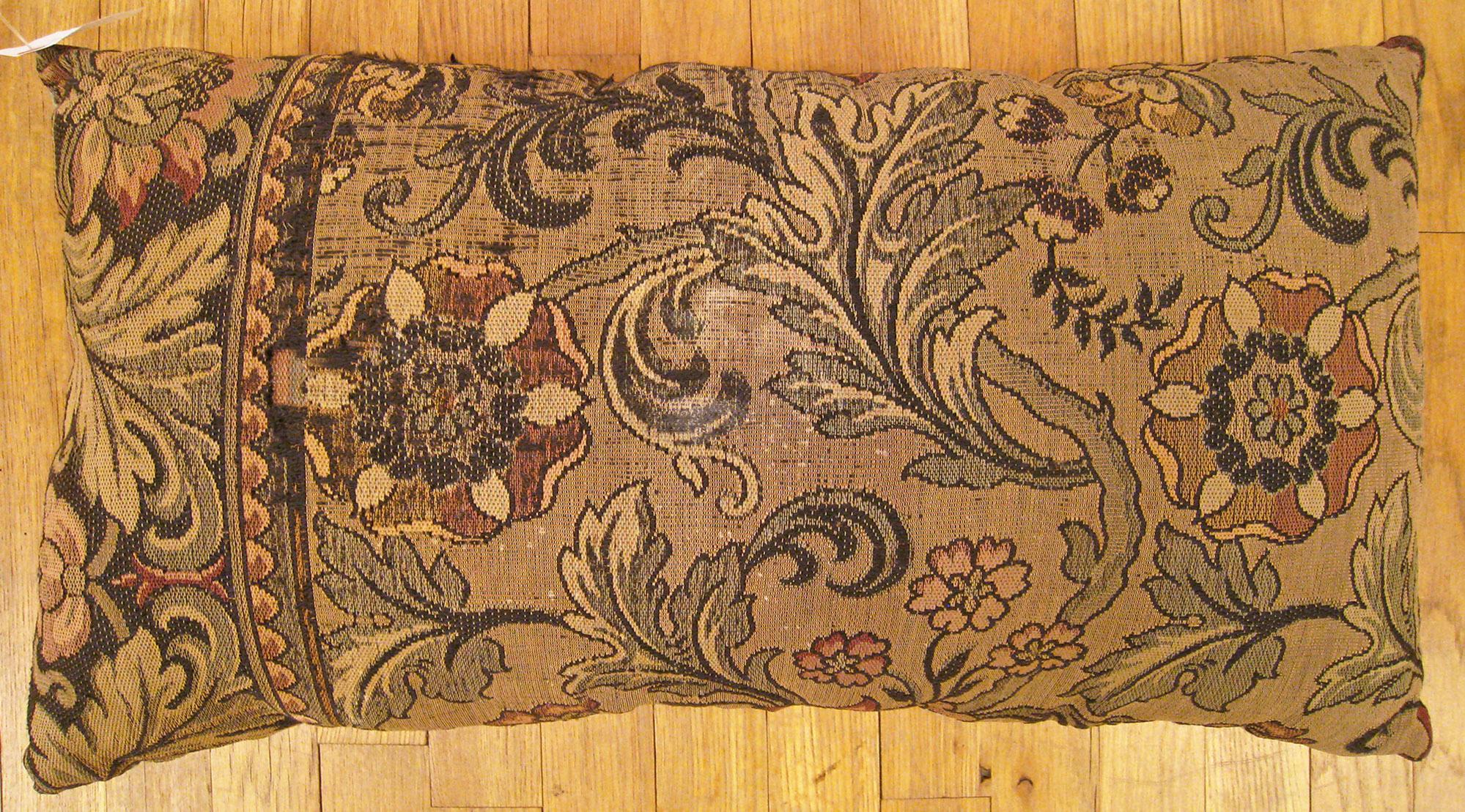 Antikes Jacquard-Wandteppich-Kissen; Größe 1'3