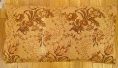 Decorative Antique Jacquard Tapestry Pillow with Floral Elements Allover