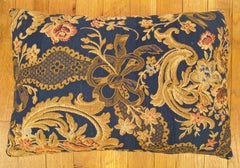 Decorative Antique Jacquard Tapestry Pillow with Floral Elements Allover