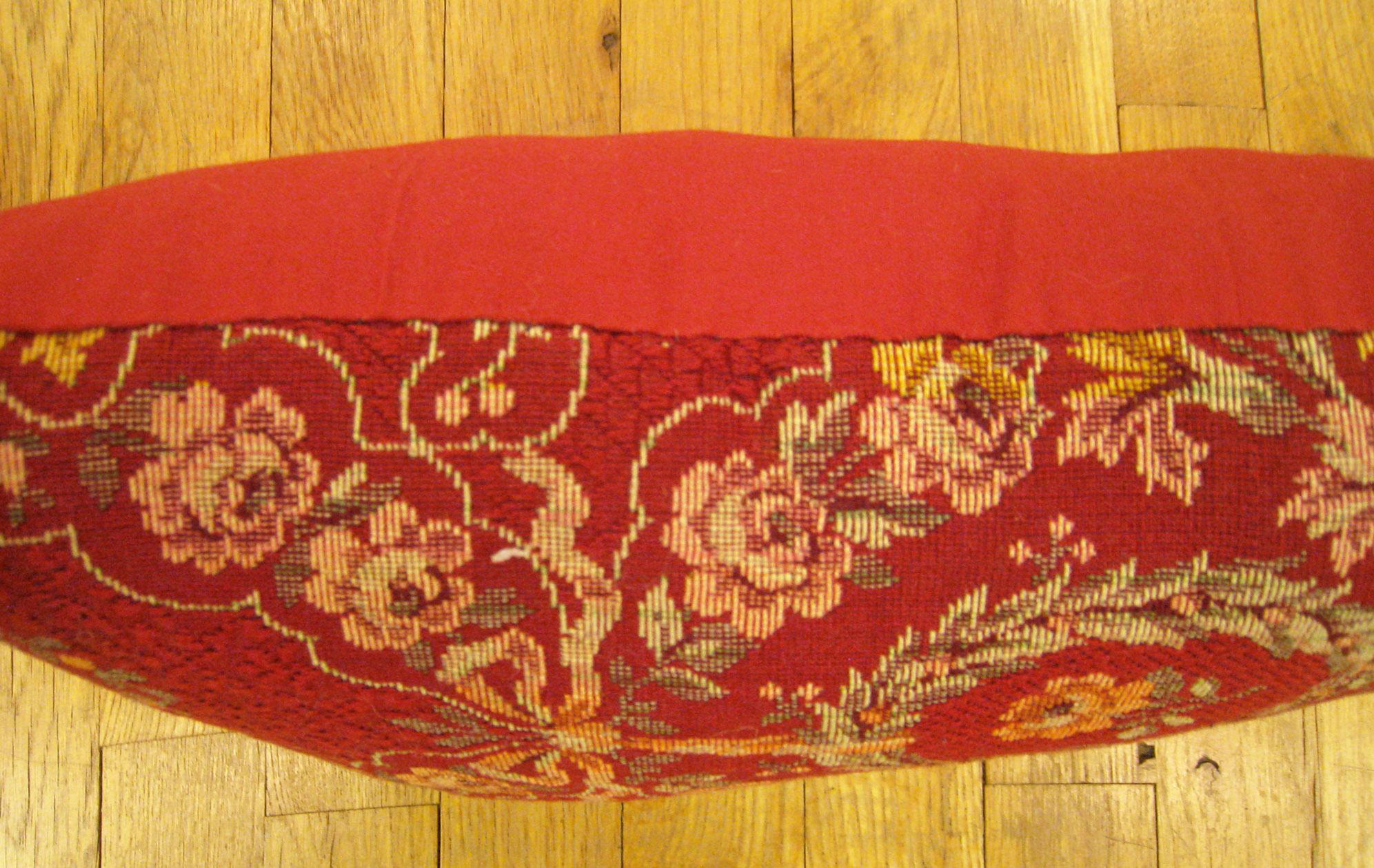 red tapestry pillows