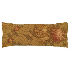 Decorative Antique Jacquard Tapestry Pillow with Floral Elements Allover