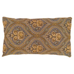 Decorative Antique Jacquard Tapestry Pillow with Floral Elements Allover