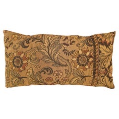 Decorative Antique Jacquard Tapestry Pillow with Floral Elements Allover 