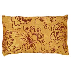 Decorative Antique Jacquard Tapestry Pillow with Floral Elements Allover