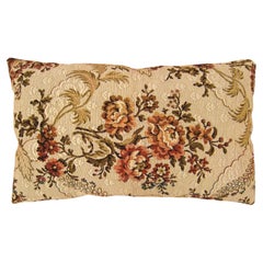 Decorative Antique Jacquard Tapestry Pillow with Floral Elements Allover