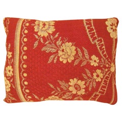 Decorative Antique Jacquard Tapestry Pillow with Floral Elements Allover
