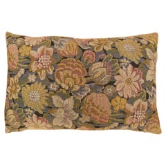 Decorative Antique Jacquard Tapestry Pillow with Floral Elements Allover