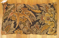 Decorative Antique Jacquard Tapestry Pillow with Floral Elements