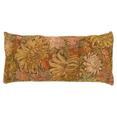 Decorative Antique Jacquard Tapestry Pillow with Floral Elements