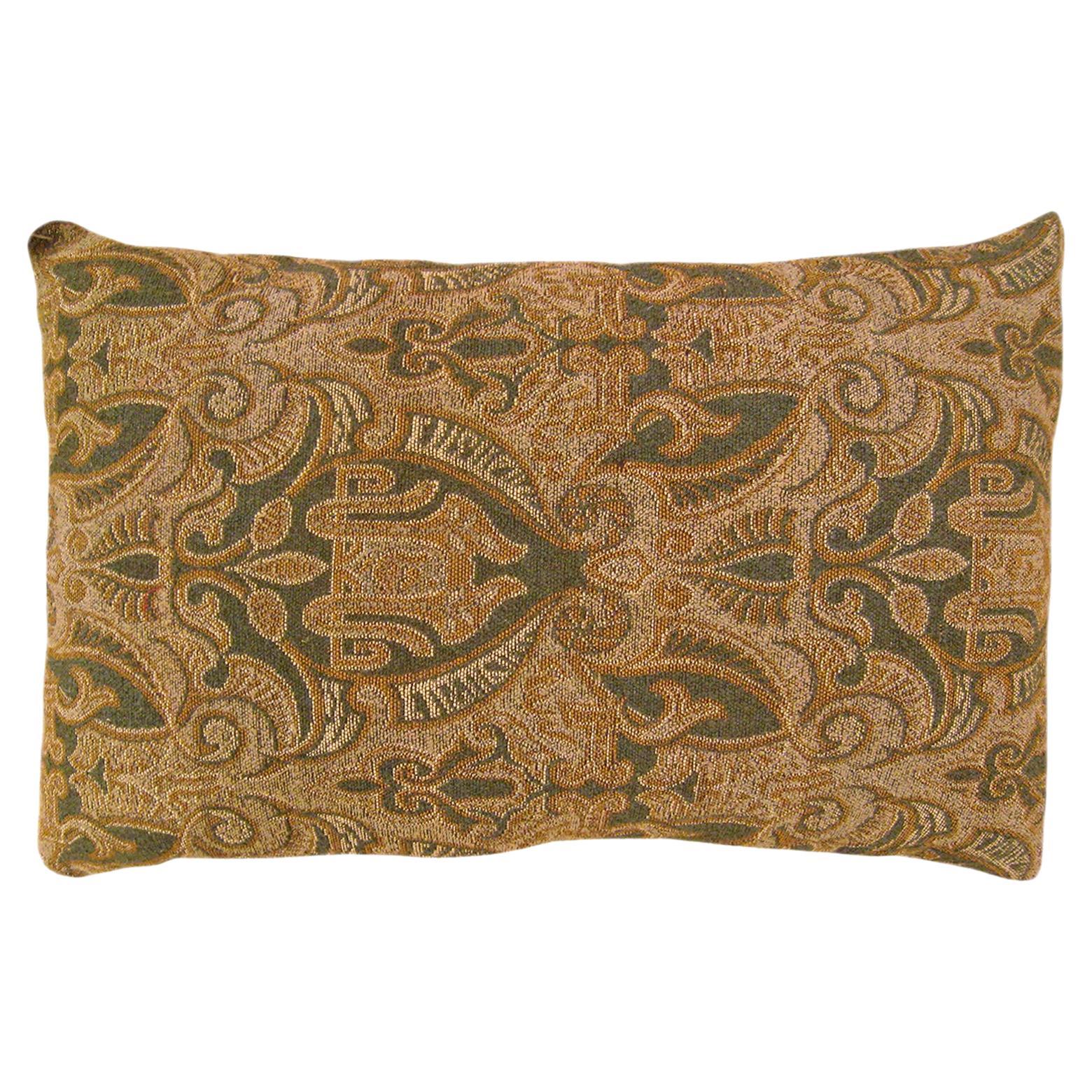 Decorative Antique Jacquard Tapestry Pillow with Geometric Abstracts Allover